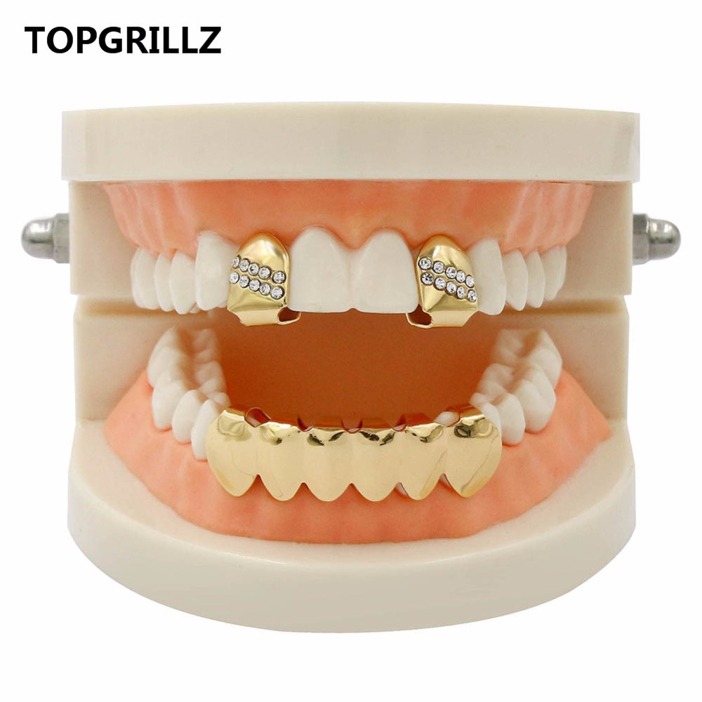 Yellow Body Jewelry - TOPGRILLZ Hip Hop Grillz sarı altın