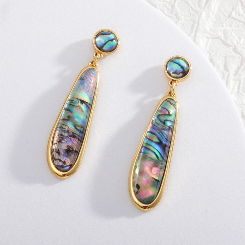 Body Jewelry Brands - Abalone Kabuklu Kağıt Su Damlası Şeklinde