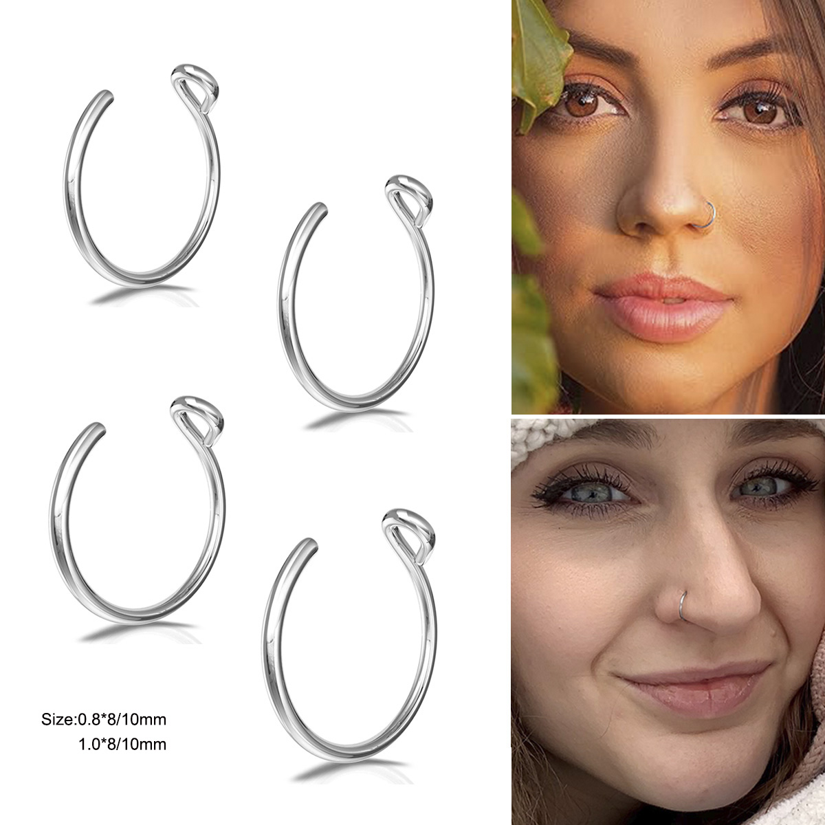Body Jewelry Metal Types - 2 Adet Paslanmaz Çelik Kişiye Özel
