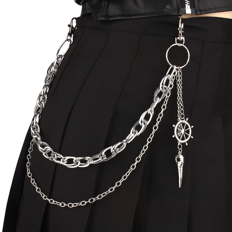 Body Jewelry Men - Çift Katmanlı Pantolon Zinciri, Gemi Dümeni