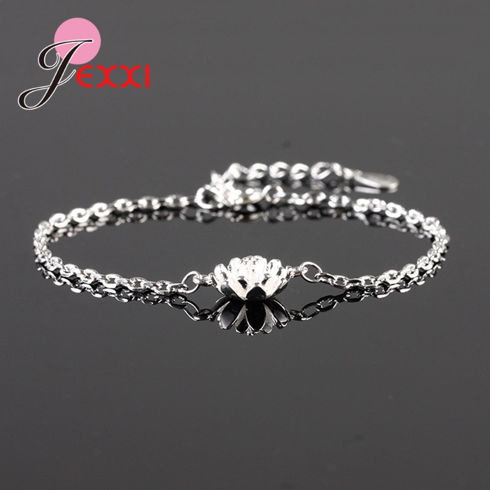 Yellow Body Jewelry - Bitki Çiçek 925 Ayar Gümüş Bilezikler