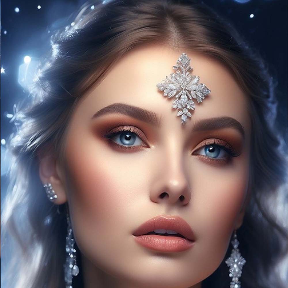 Body Jewelry Indian - Stonefans 1 adet geometrik alın çıkartmalar