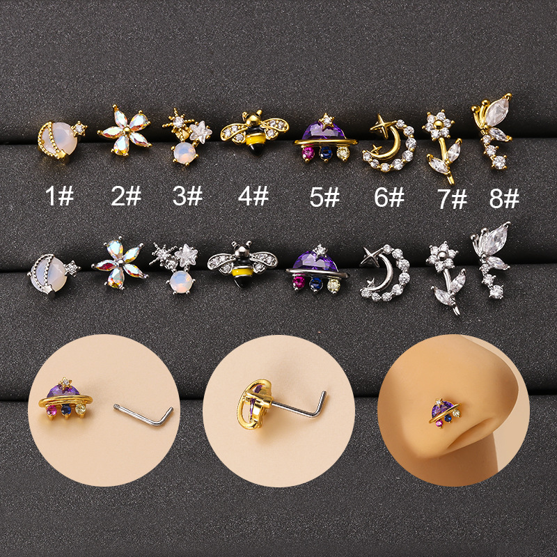 Body Jewelry Indian - 20G Moda 316L Cerrahi Paslanmaz Çelik