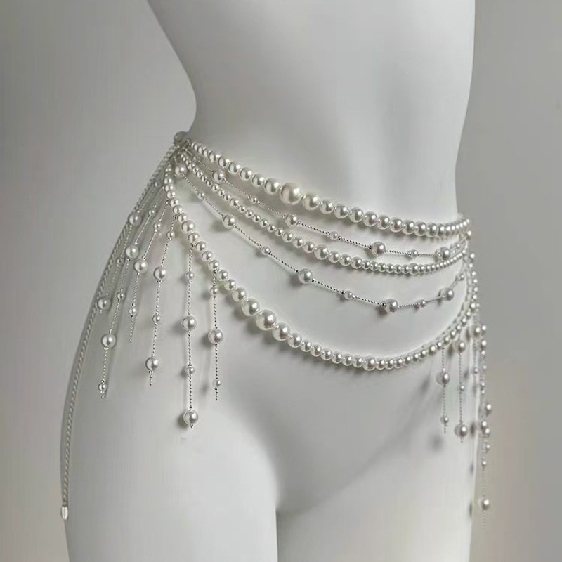Body Jewelry Brands - Bayanlar için Bel Zinciri İnci Çok