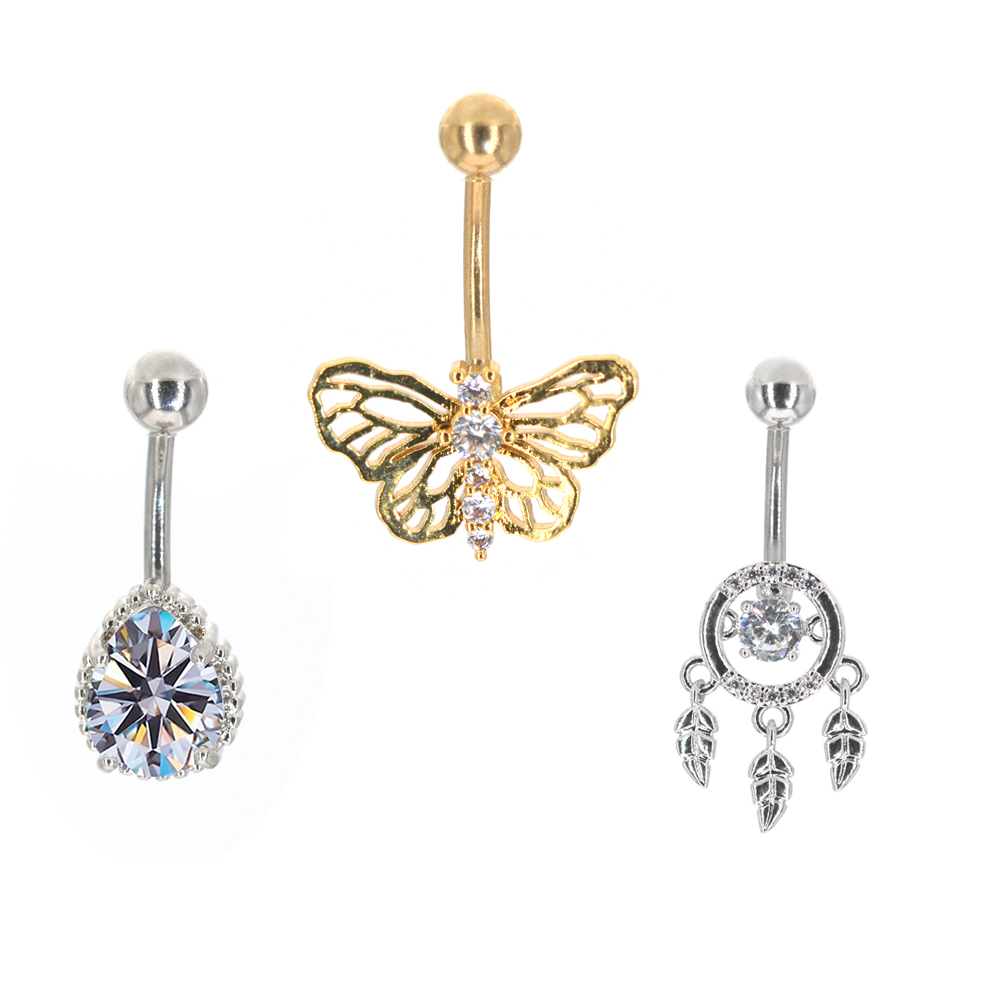 Body Jewelry Brands - 1 adet kelebek seksi sarkan göbek
