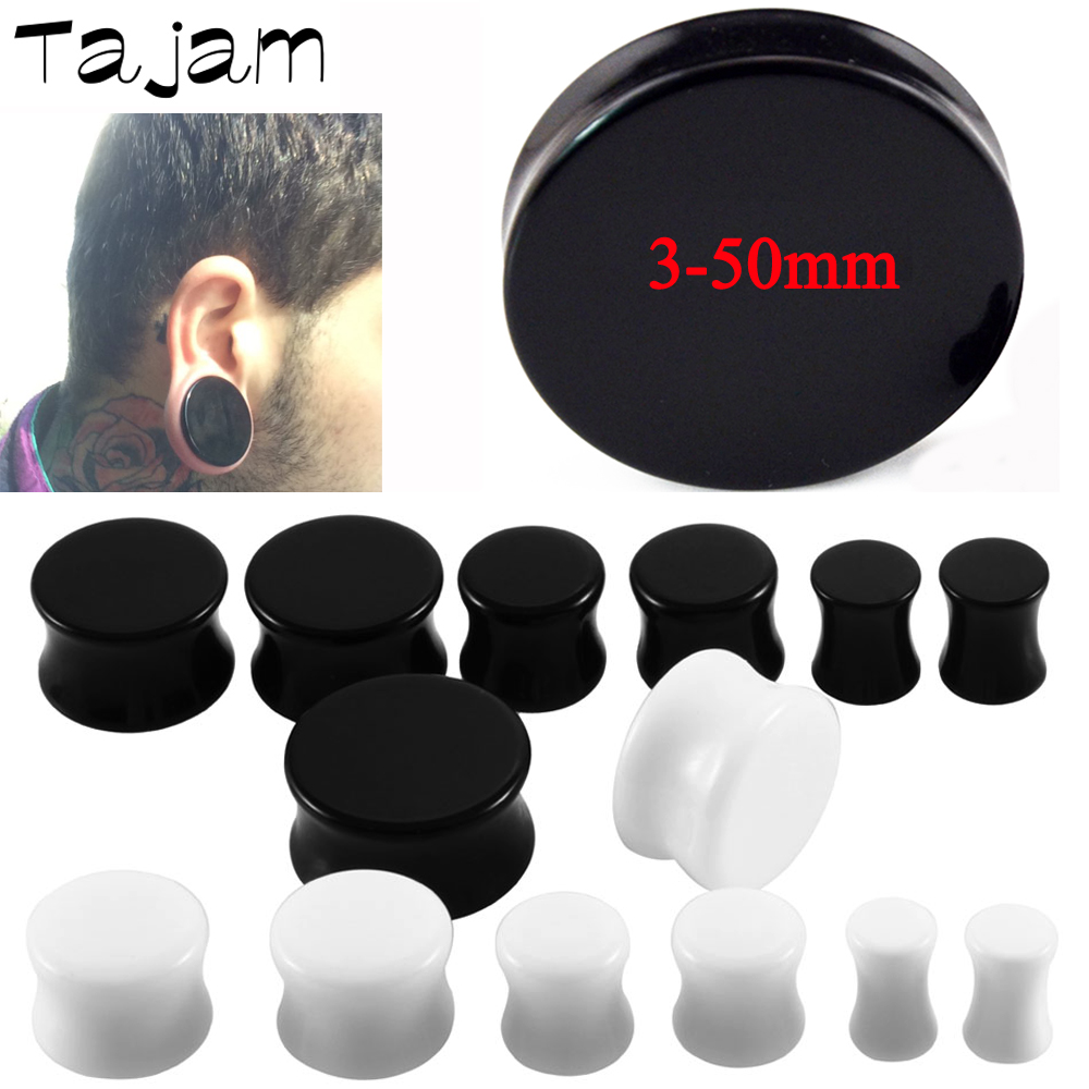 Body Jewelry Gauges - 1 çift 3mm-50mm büyük boy katı