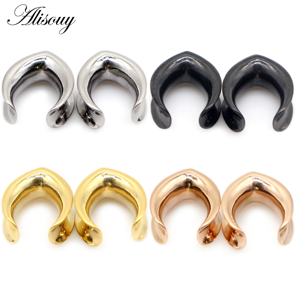 Body Jewelry Gauges - Alisouy 2 adet 6mm-30mm Su Damlası
