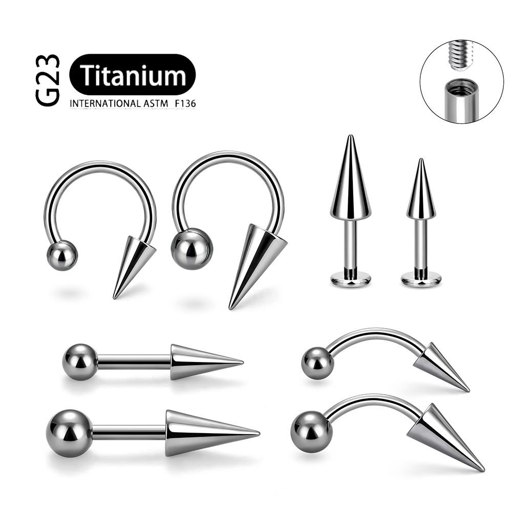 Body Jewelry Implant Grade Titanium - 1 adet İmplant Sınıf F136 Titanyum