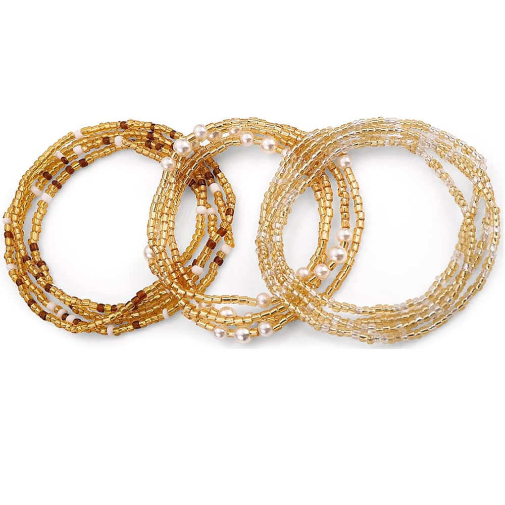 Qualiti Body Jewelry - Kadınlar için bel boncukları, elastik zincirli