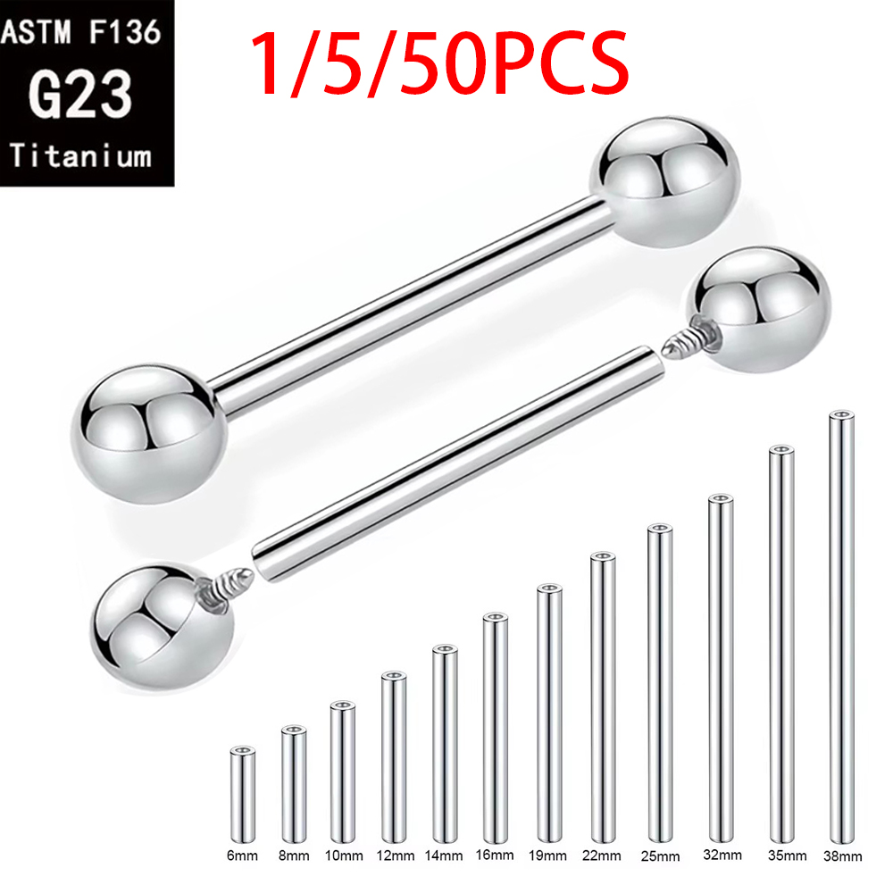 Body Jewelry Implant Grade Titanium - 1/5/50 adet ASTM F136 implant sınıfı
