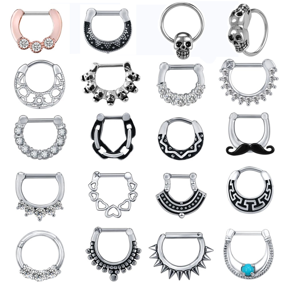Body Jewelry Indian - ZS 16G cerrahi çelik hint burun
