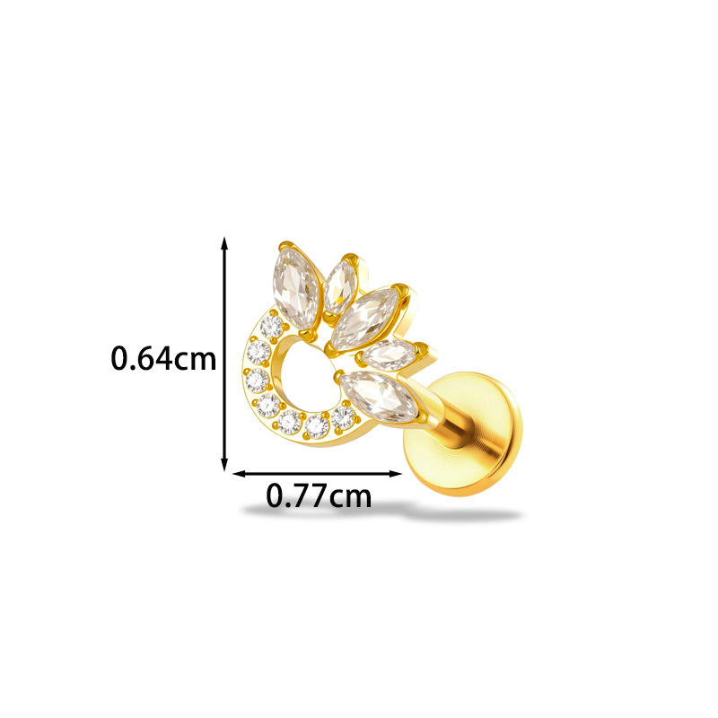 1 adet G23 titanyum16G çiçek C - Body Jewelry Implant Grade Titanium incelemesi ve fiyatı