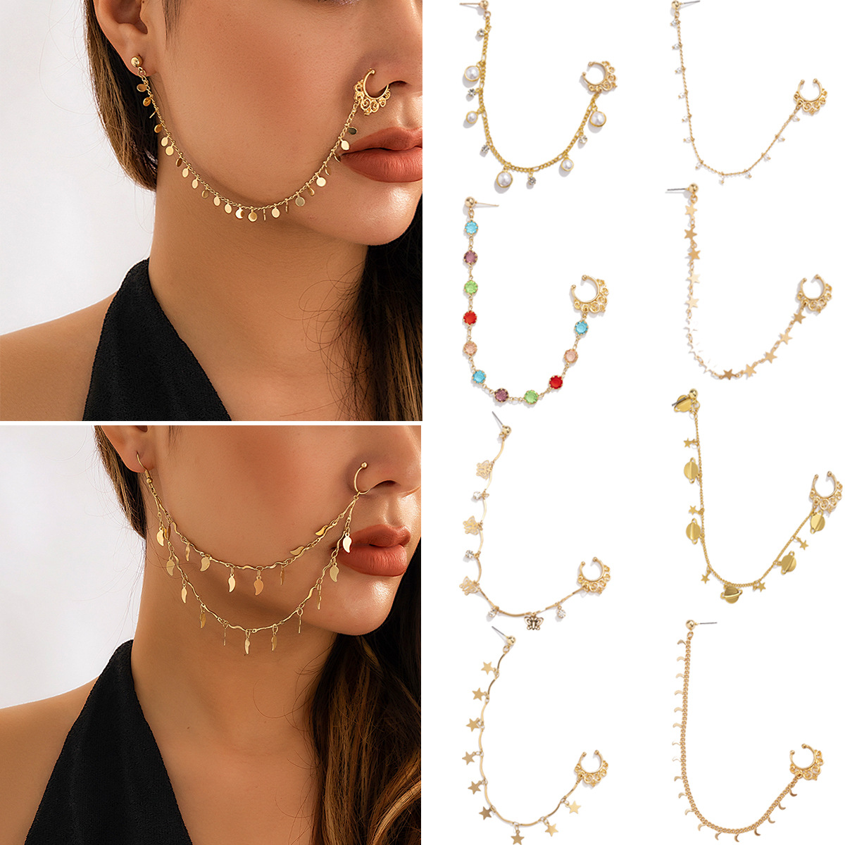 Hint altın rengi inci kelebek  - Body Jewelry Indian incelemesi ve fiyatı