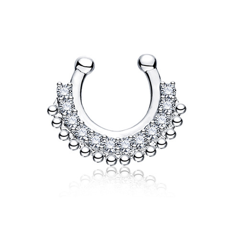 1 adet U tipi sahte Septum Cli - Body Jewelry Metal Types incelemesi ve fiyatı