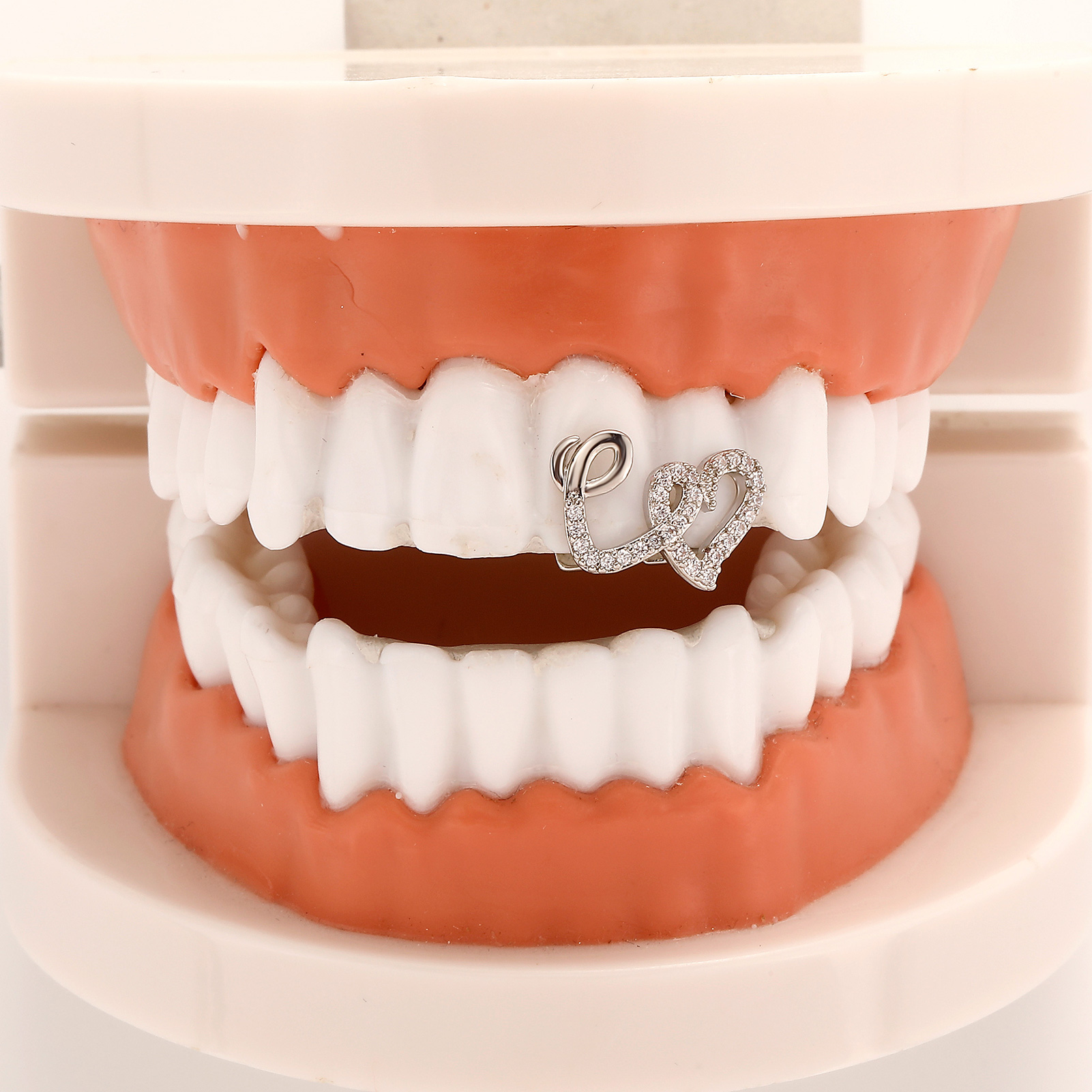 TOPGRILLZ Çift Kalp Diş Kapakl - Body Jewelry Men incelemesi ve fiyatı