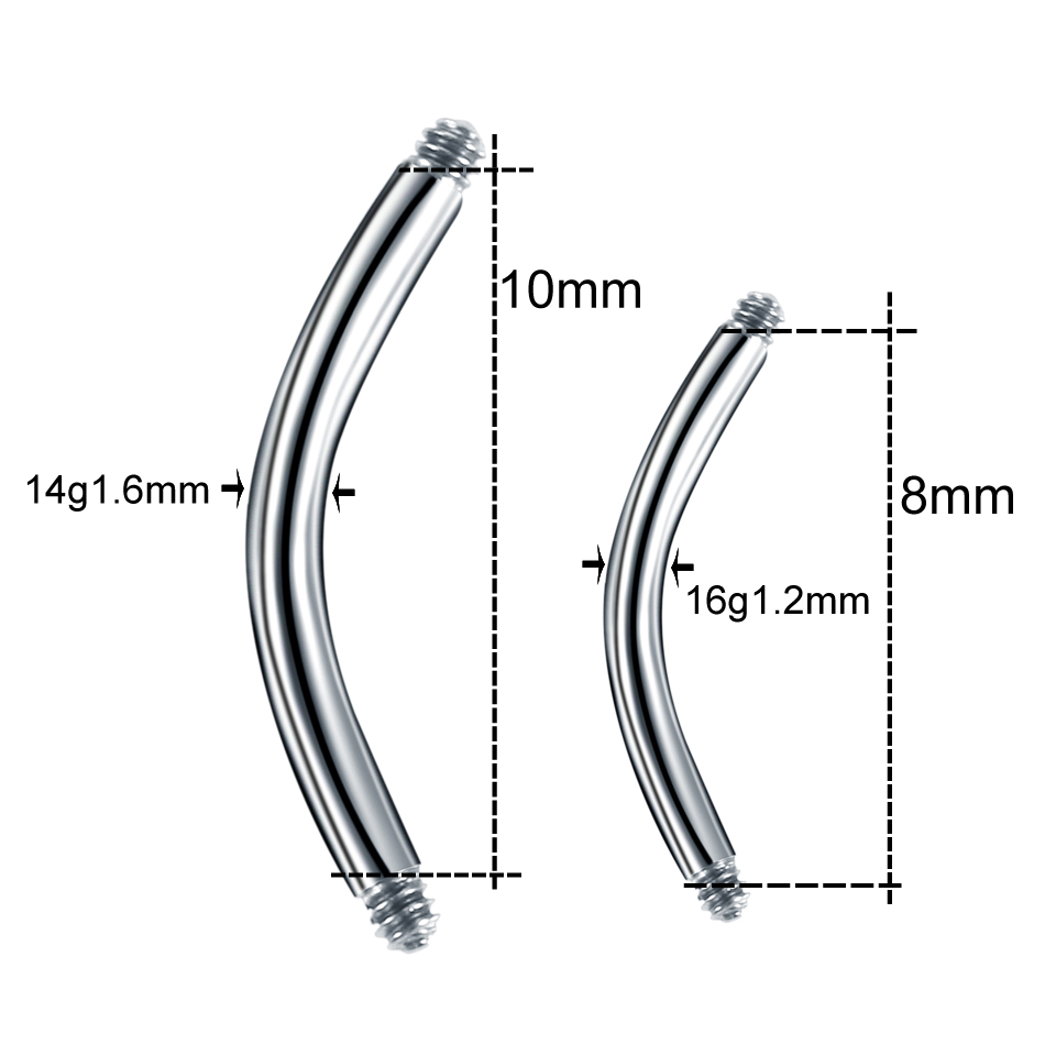 100 adet/grup çelik Piercing m - Body Jewelry Gauges incelemesi ve fiyatı