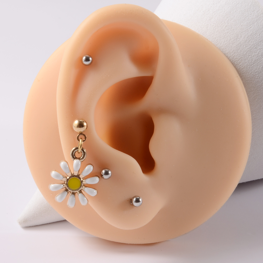 361L cerrahi çelik papatya çiç - Yellow Body Jewelry incelemesi ve fiyatı