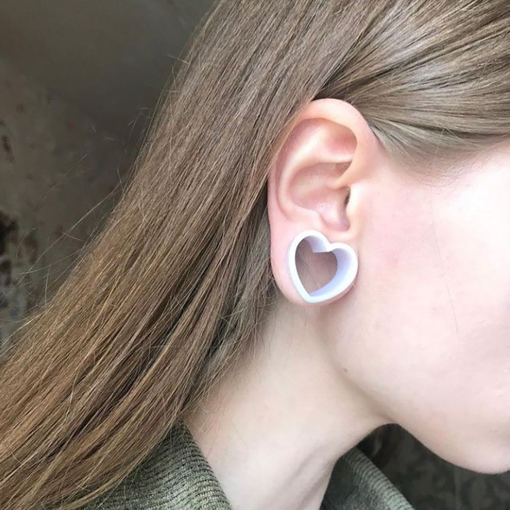 16 adet/grup Kalp Silikon Esne - Body Jewelry Gauges incelemesi ve fiyatı