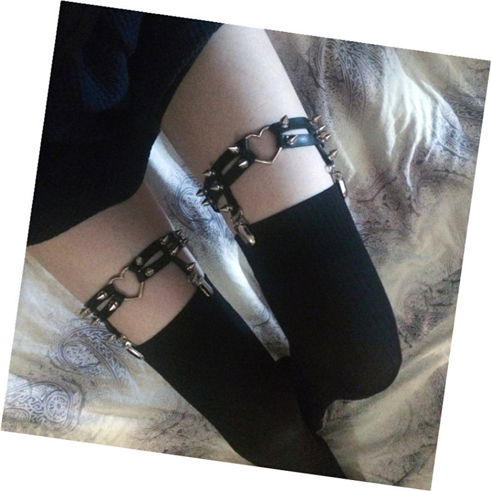 1 adet kadın Punk Goth kalp PU - Qualiti Body Jewelry incelemesi ve fiyatı