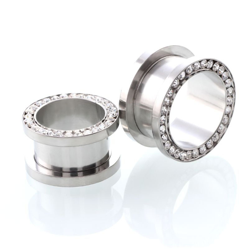 2 adet/grup Kristal Kulak Tüne - Body Jewelry Gauges incelemesi ve fiyatı