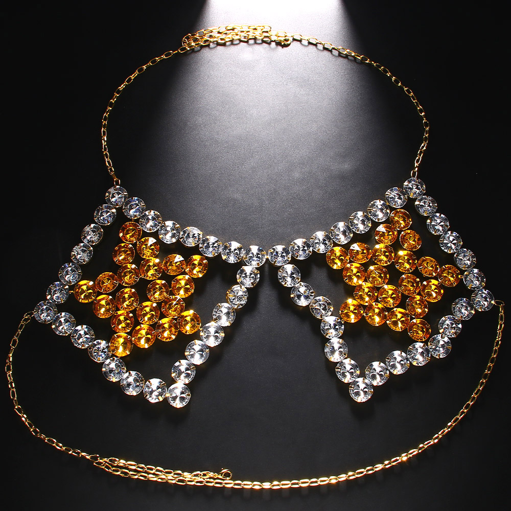 Seksi Sarı Pentagram Göğüs Zin - Yellow Body Jewelry incelemesi ve fiyatı