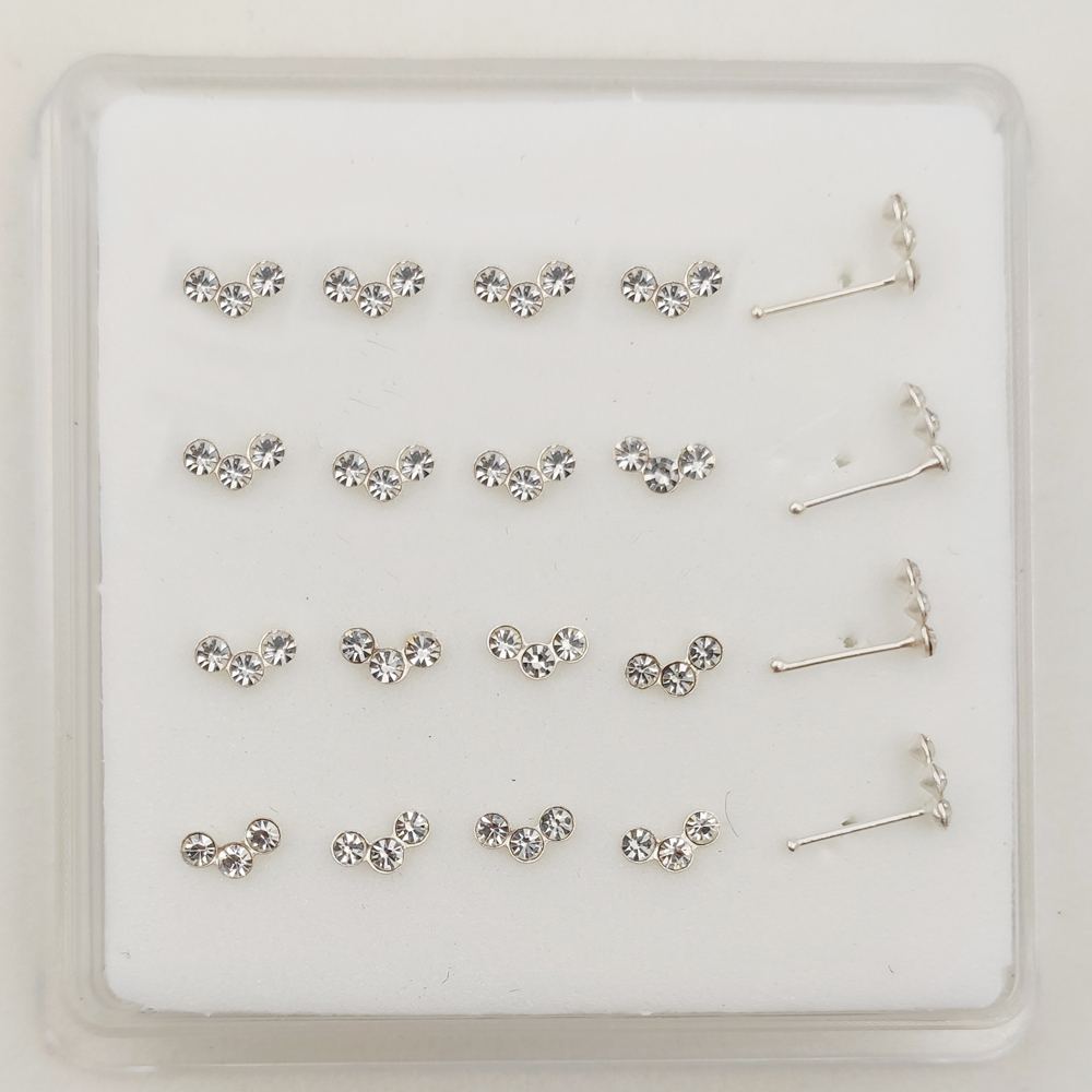925 ayar gümüş kristal burun d - Body Jewelry Indian incelemesi ve fiyatı