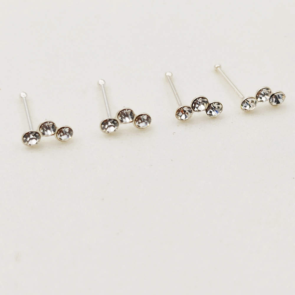 925 ayar gümüş kristal burun d - Body Jewelry Indian incelemesi ve fiyatı
