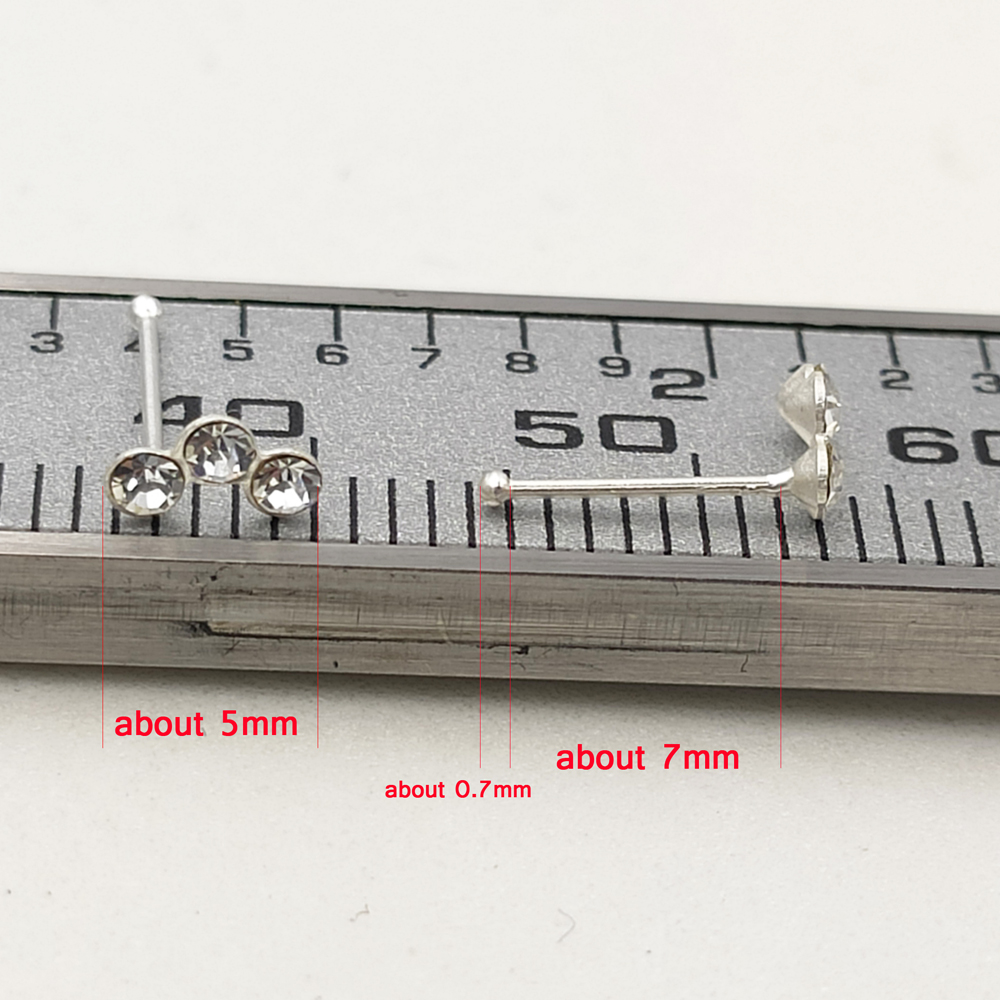 925 ayar gümüş kristal burun d - Body Jewelry Indian incelemesi ve fiyatı