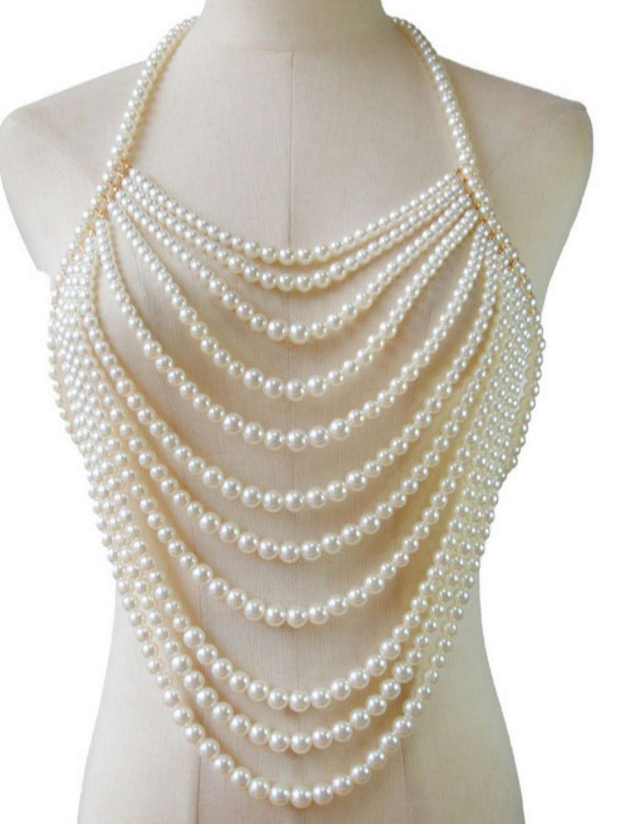 Seksi Çok Katmanlı İnci Kolye  - Body Jewelry Brands incelemesi ve fiyatı