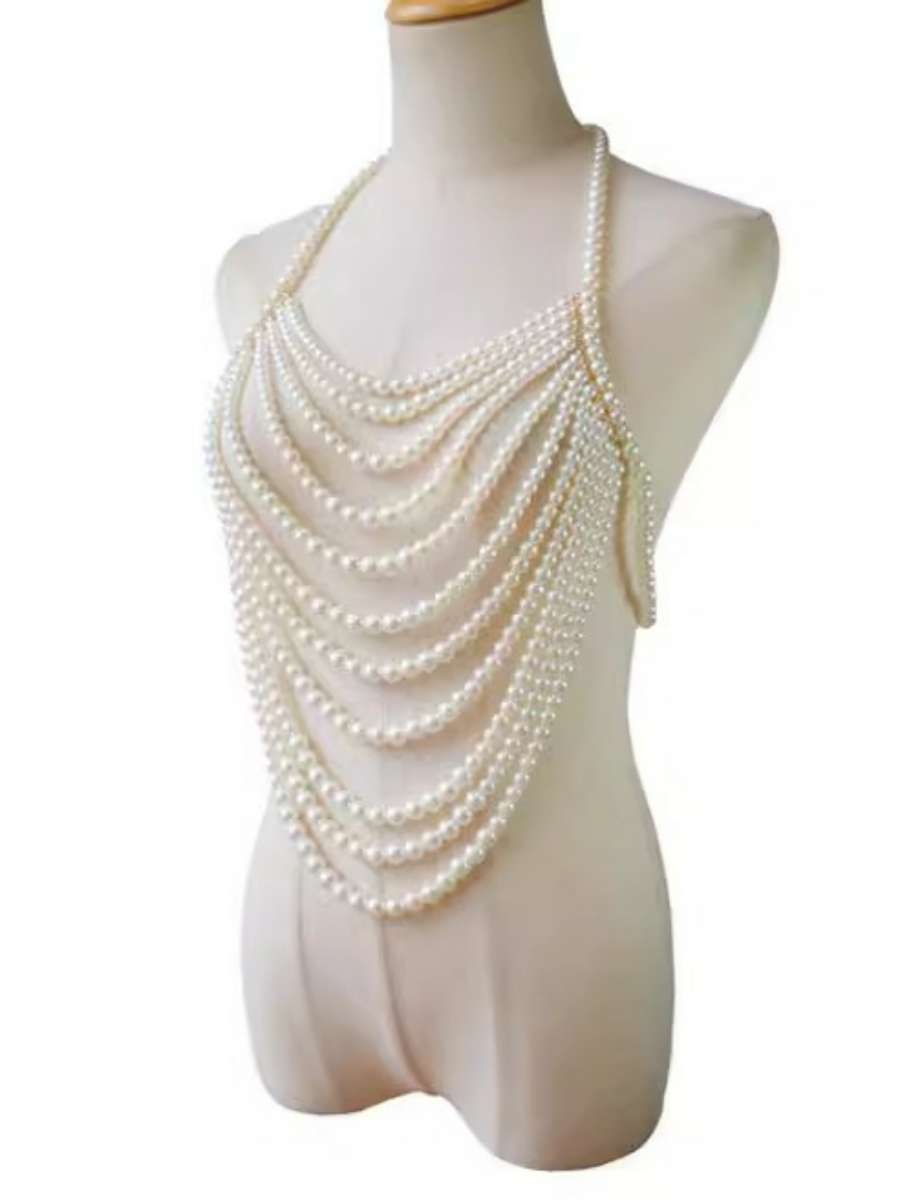 Seksi Çok Katmanlı İnci Kolye  - Body Jewelry Brands incelemesi ve fiyatı