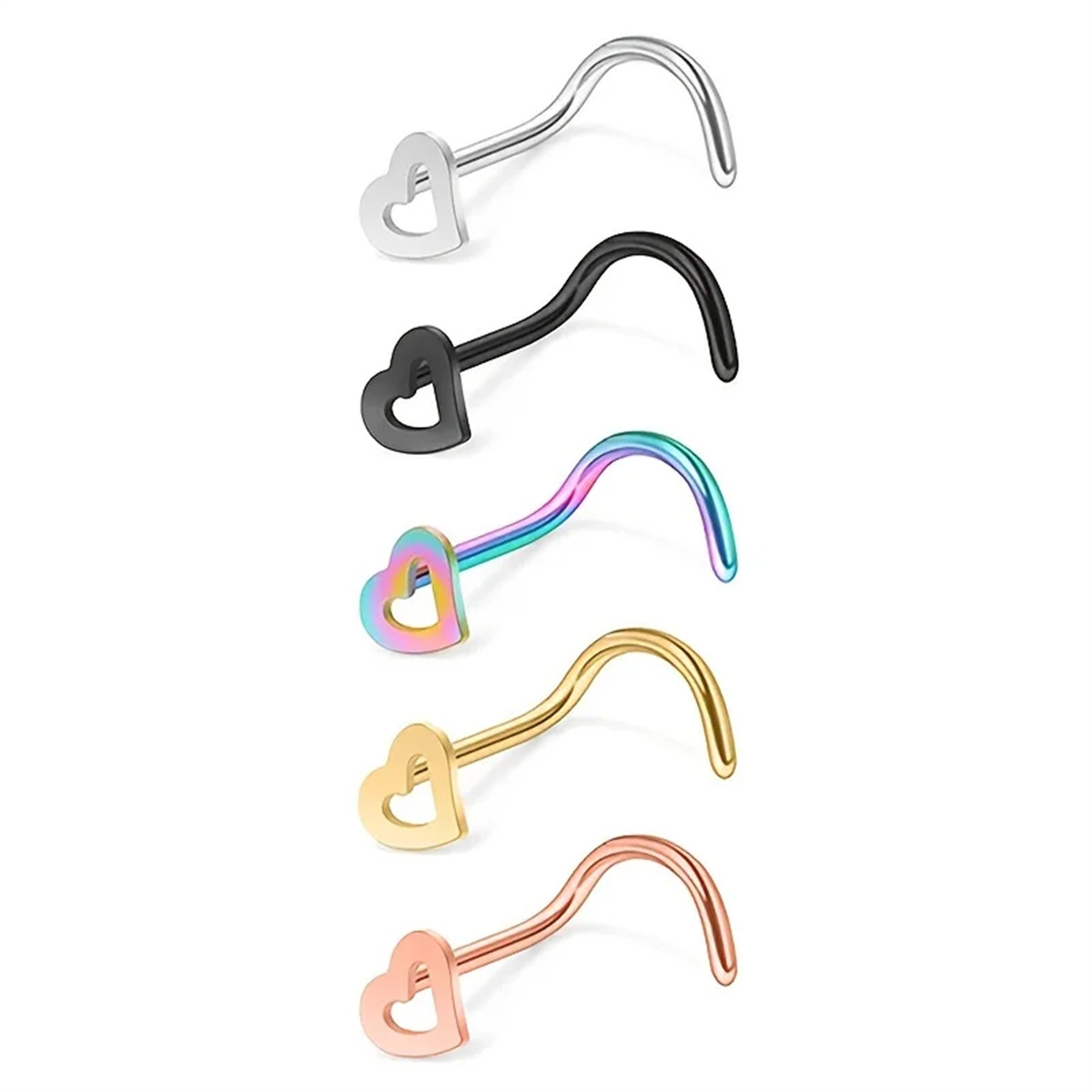 EVISPOL 5 Adet Moda Hollow Kal - Body Jewelry Metal Types incelemesi ve fiyatı