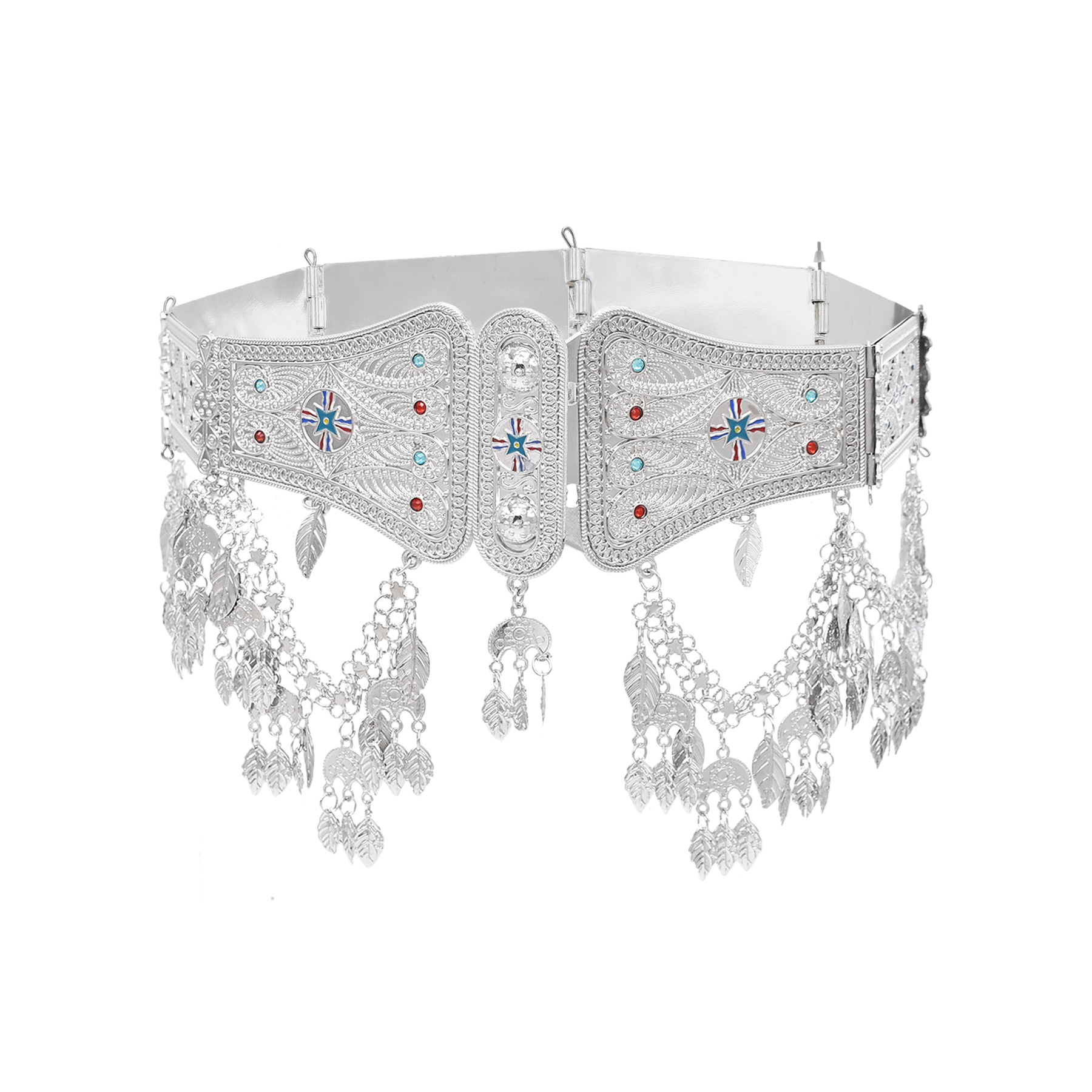 Gümüş kaplama fas kaftan kemer - Body Jewelry Indian incelemesi ve fiyatı