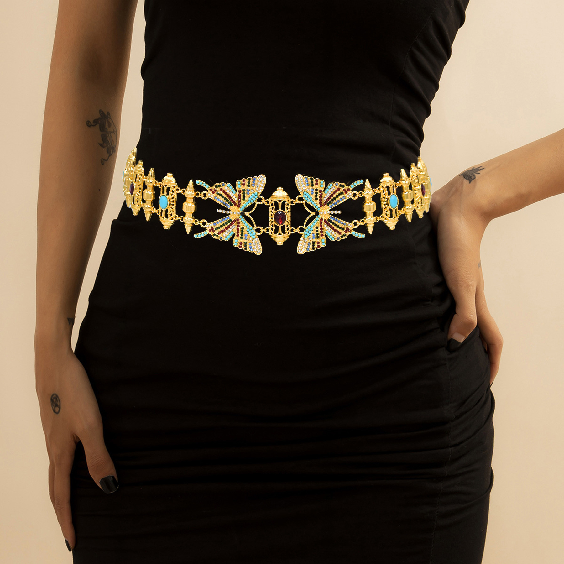 Moda Kelebek Bel Göbek Zincirl - Body Jewelry Indian incelemesi ve fiyatı